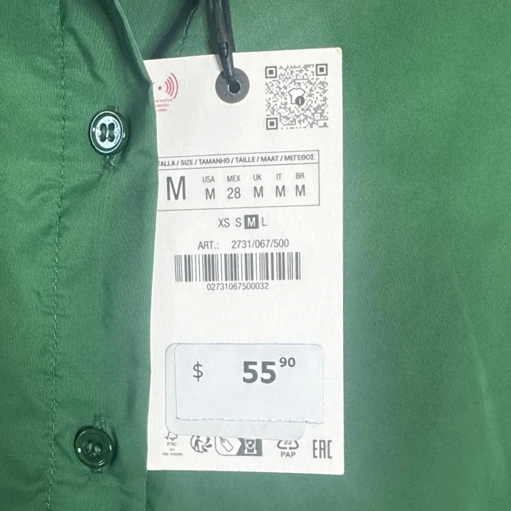 Zara Green Crop Top - Picture 3 of 5
